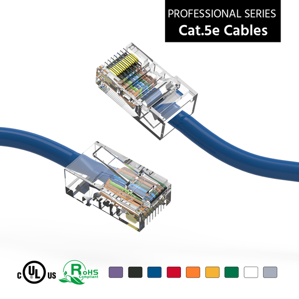 Bestlink Netware CAT5E UTP Ethernet Network Non Booted Cable- 15ft- Blue 100406BL